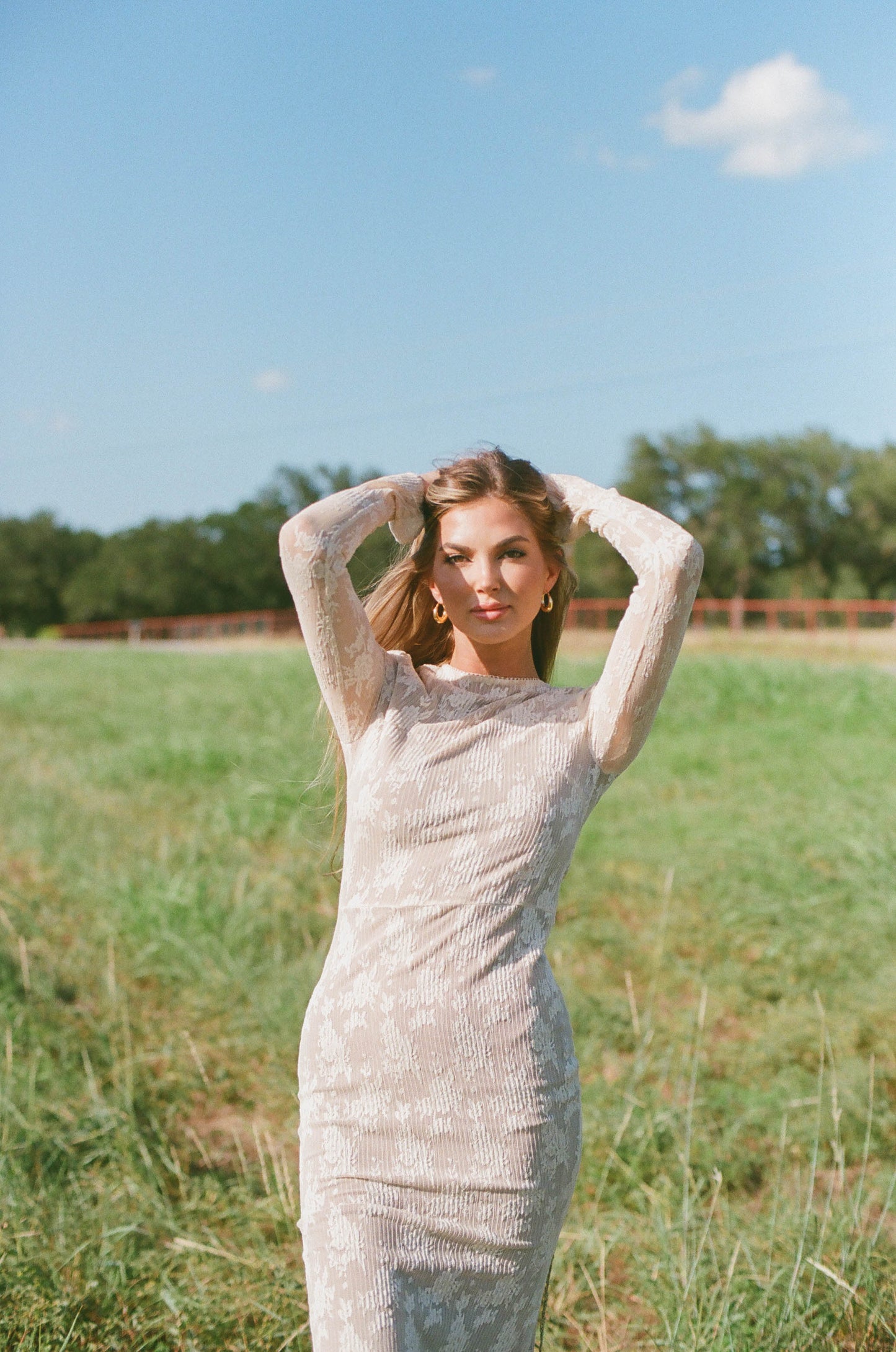 Seraphine Lace Maxi Dress in Cream - Inclusive Sizing & Bump Friendly (Size Up for Bump)