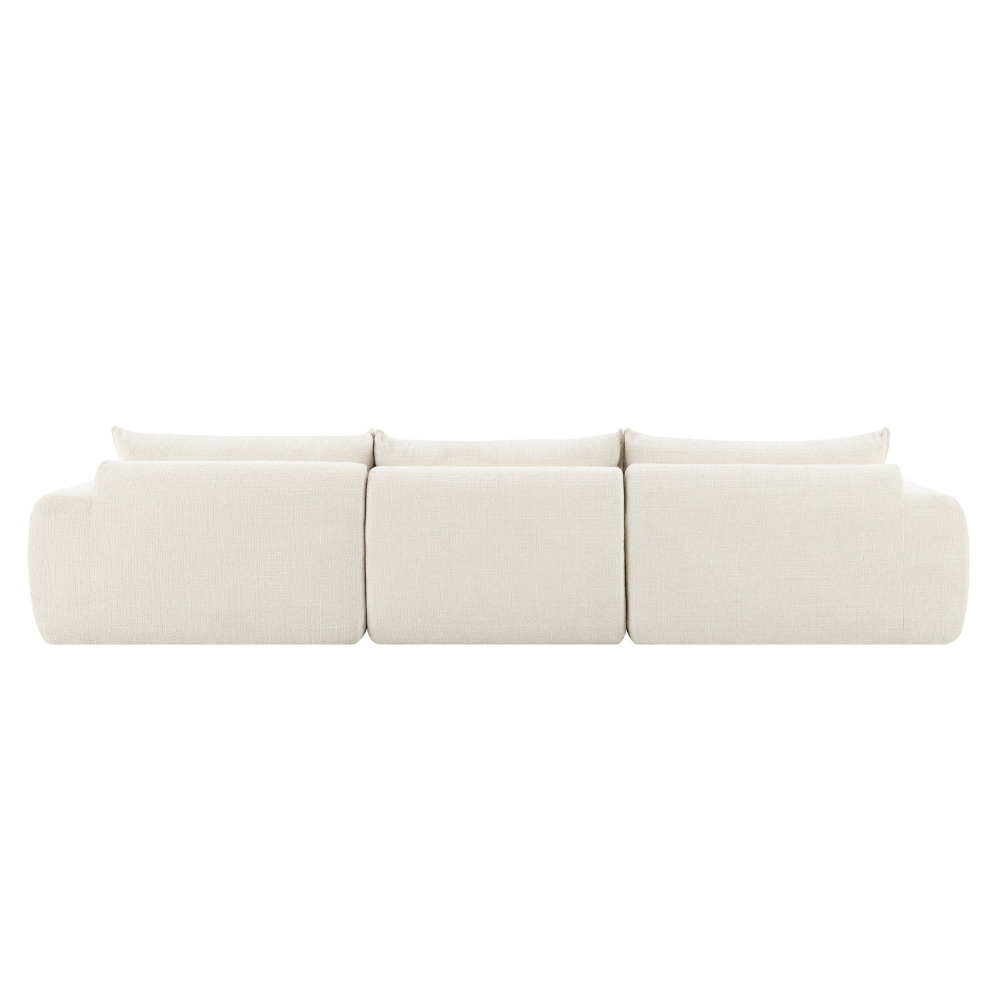 116'' Fully Compressed Sofa with High Density Foam, No Assembly Required, Legless Design without Frame
