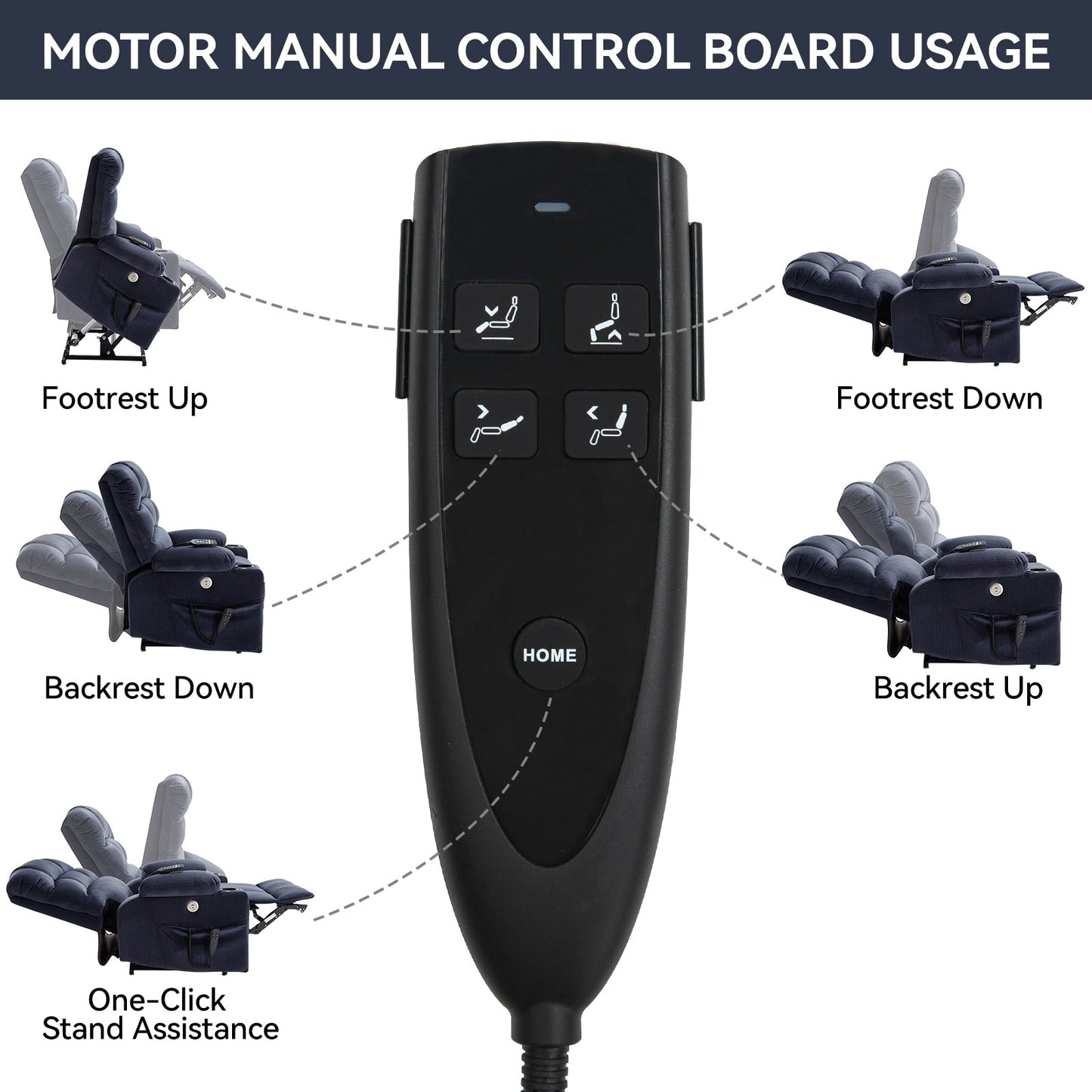 180° Power Lift Recliner Chair with Massage & Heat, Dual Cup Holders