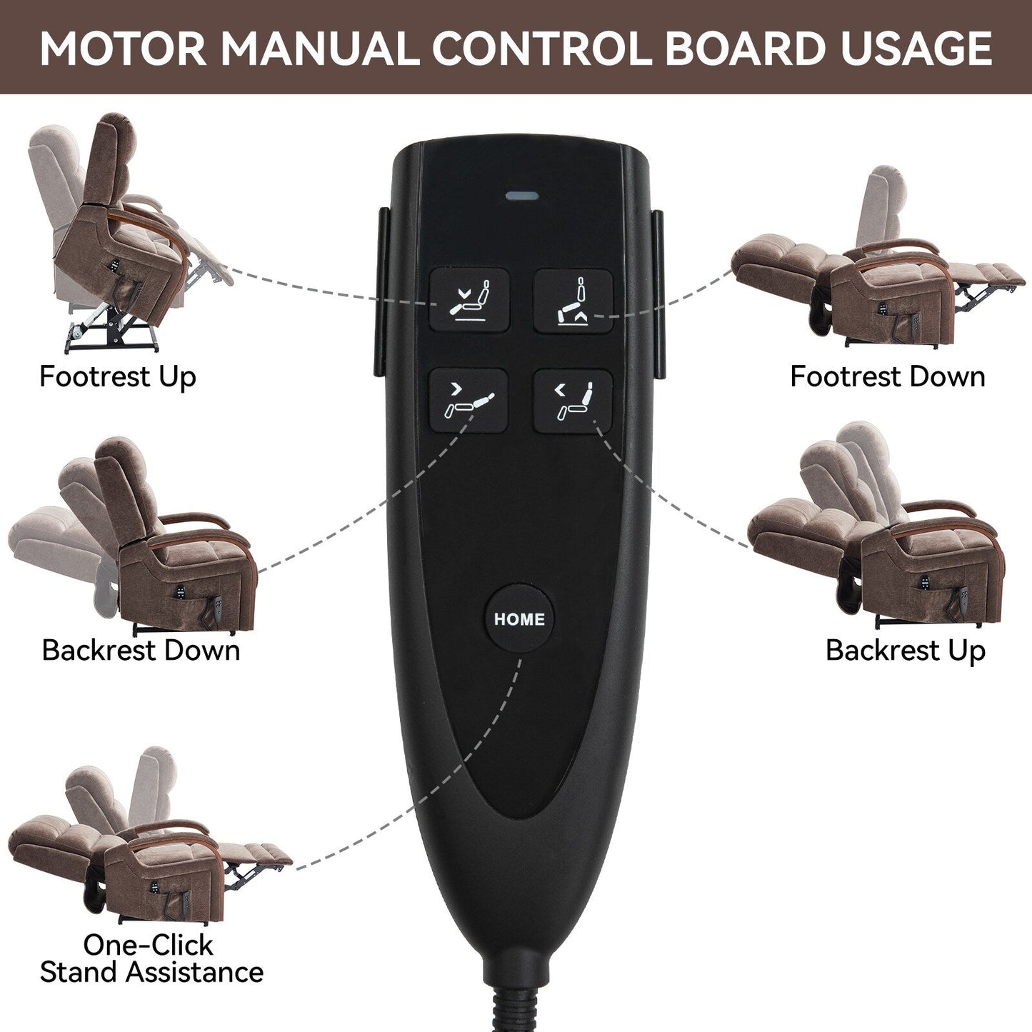 180° Power Lift Recliner Chair with Massage & Heat,Solid Wood Armrests