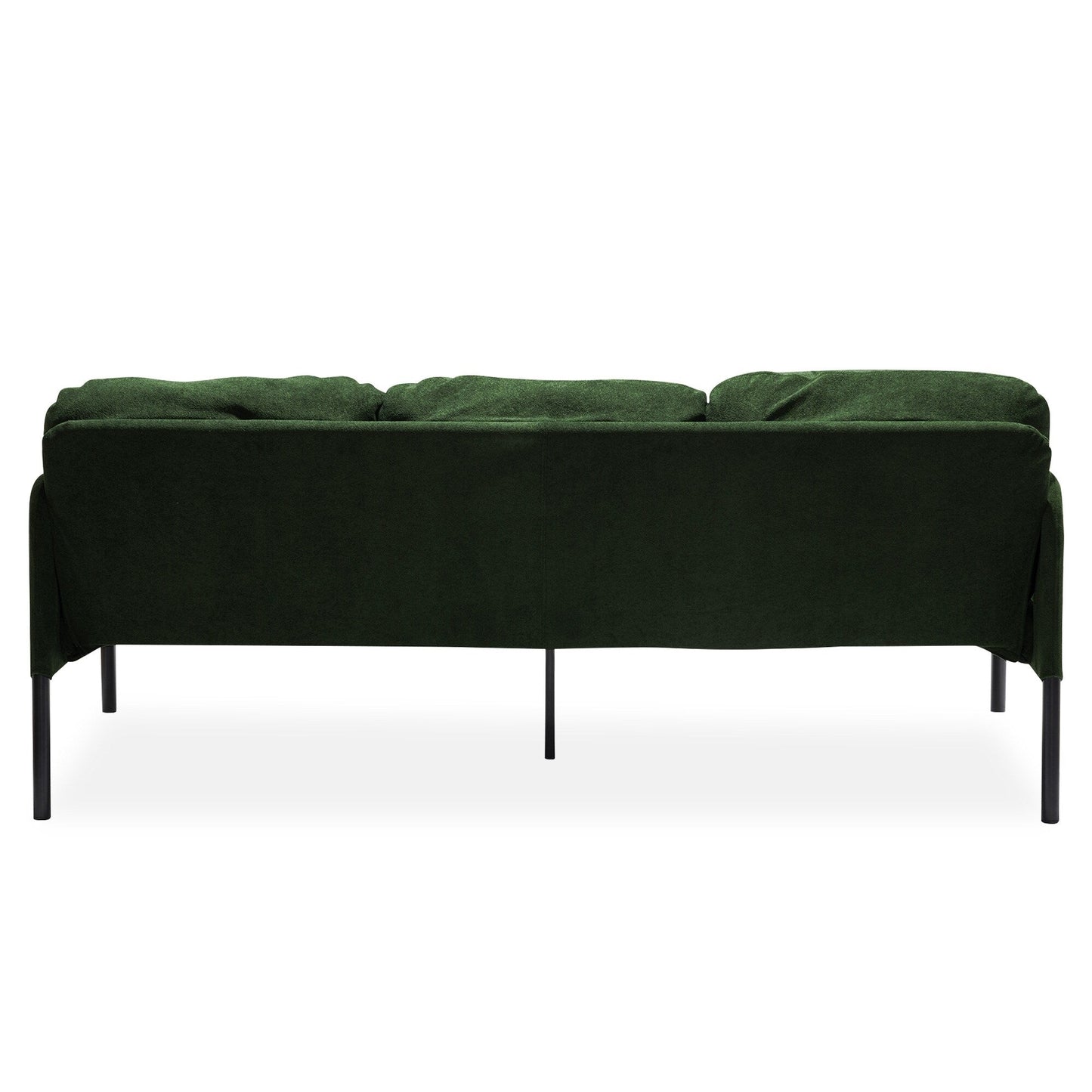 3 Seater L-Shaped Polyester Fabric Sofa with Ottoman, Modern Upholstered Sofa, Comfy Small Couches for Small Space