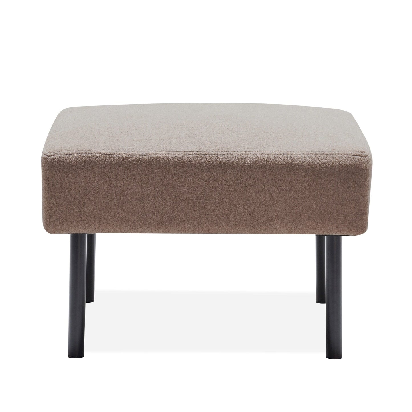 3 Seater L-Shaped Polyester Fabric Sofa with Ottoman, Modern Upholstered Sofa, Comfy Small Couches for Small Space