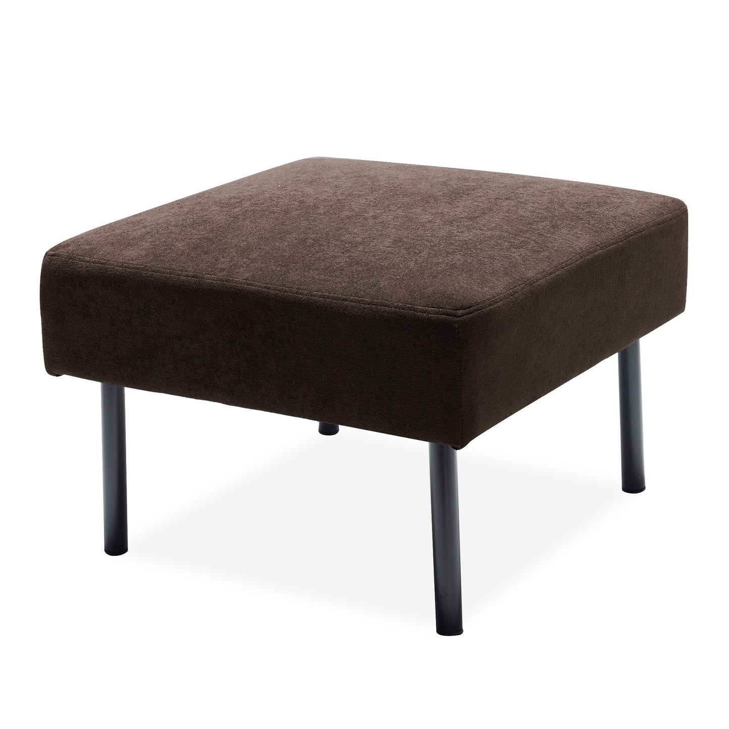 3 Seater L-Shaped Polyester Fabric Sofa with Ottoman, Modern Upholstered Sofa, Comfy Small Couches for Small Space