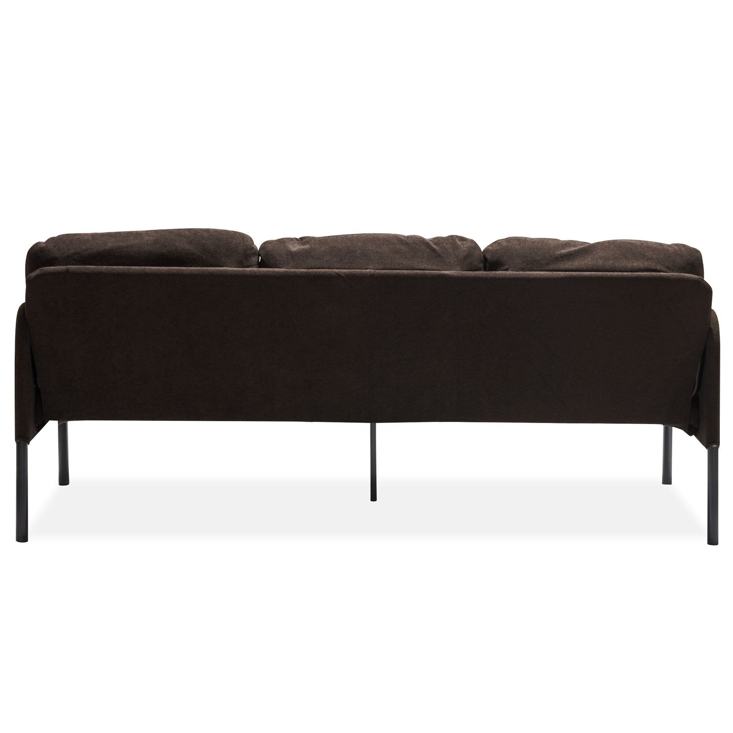 3 Seater L-Shaped Polyester Fabric Sofa with Ottoman, Modern Upholstered Sofa, Comfy Small Couches for Small Space