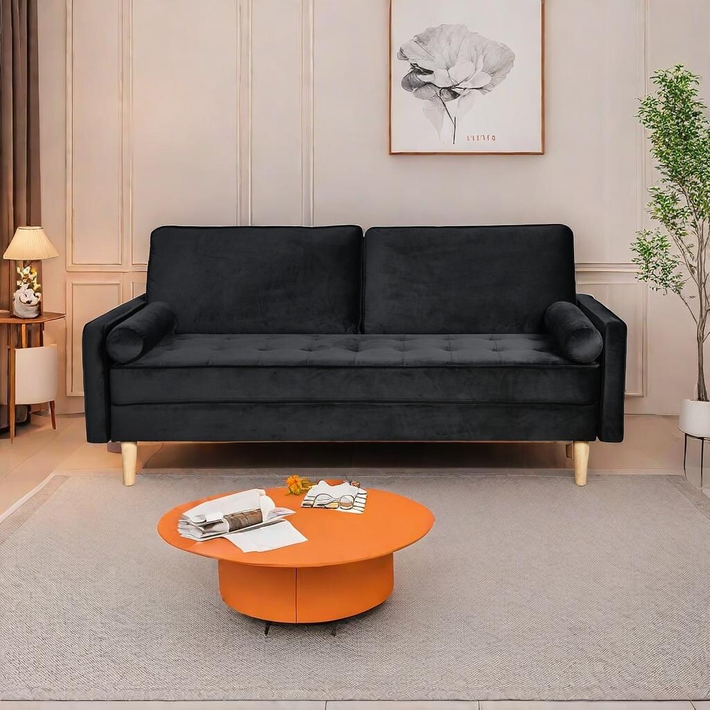3-seater Sofa with Cotton Cushion