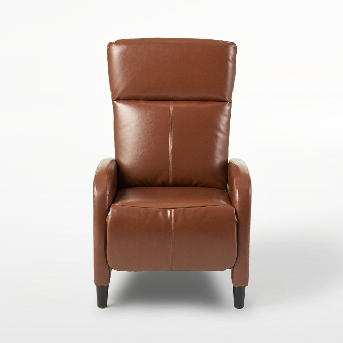 33.5Wide Leather Push Back Standard Recliner Classic Overstuffed Single Recliner Sofa with Soft Padded and Armrest