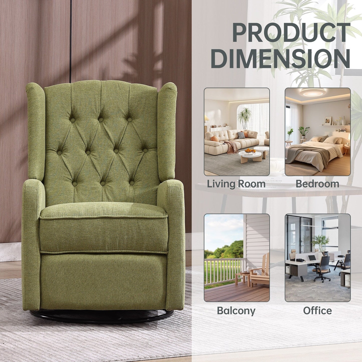 360 Degree Swivel Nursery Rocking Chair