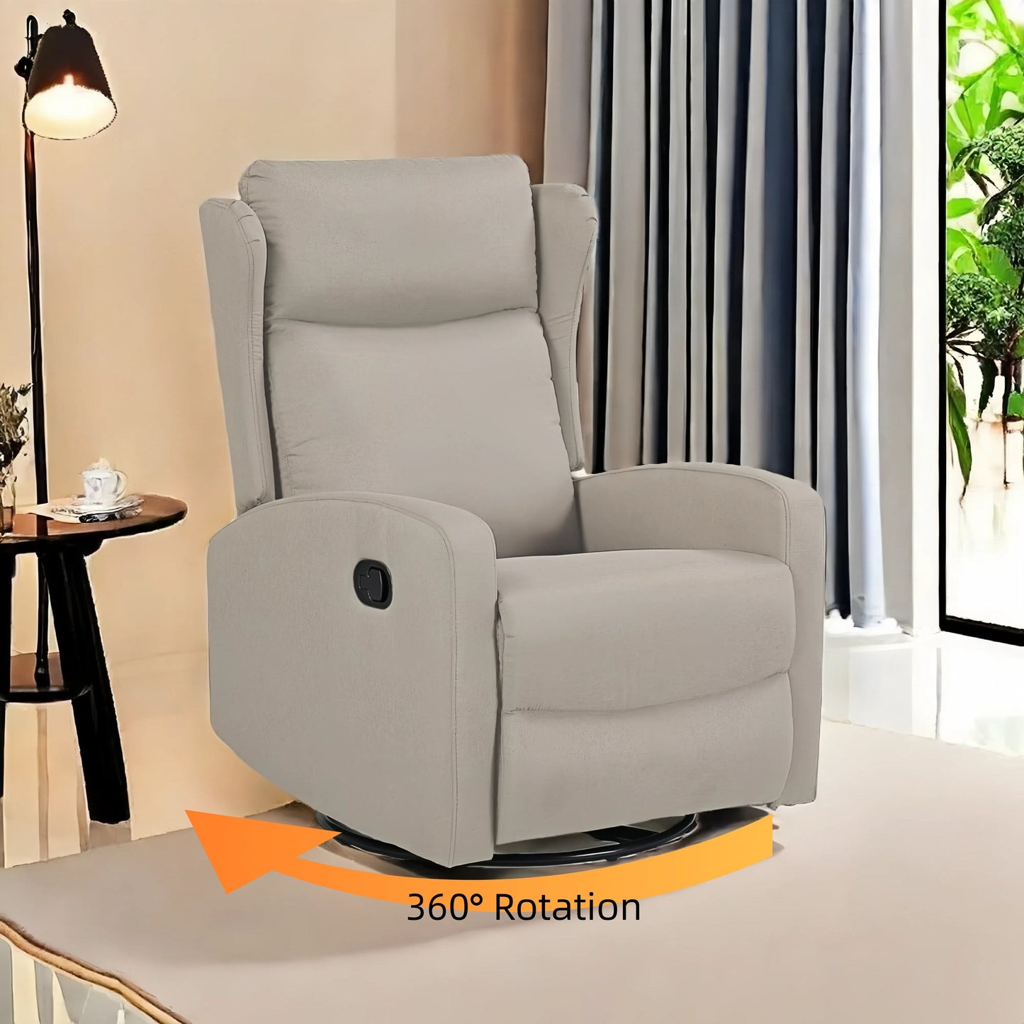 360 Swivel Rocking Recliner Chair with Adjustable Backrest - Modern Design for Living Room, Office and Entertainment Spaces