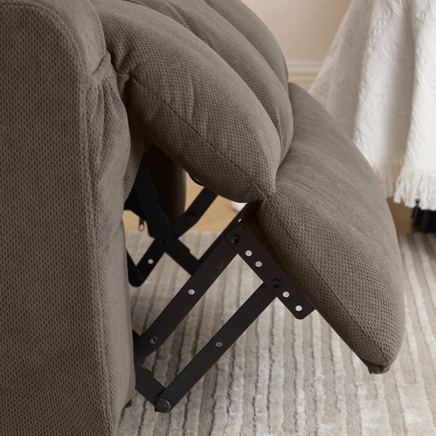 360° Swivel Heated Massage Recliner with USB Charging, Cup Holders, Side Storage, and Plush Fleece Upholstery
