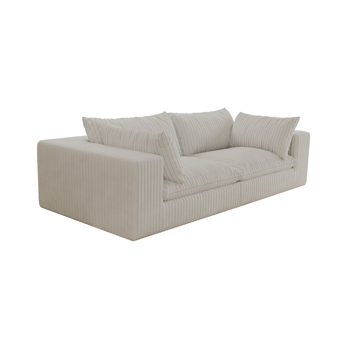 39.8 Cloud Sofa,Corduroy Fabric,Deep Seat Couches,Double-layer design,Removable Cushion,No Assembly, DIY Combination