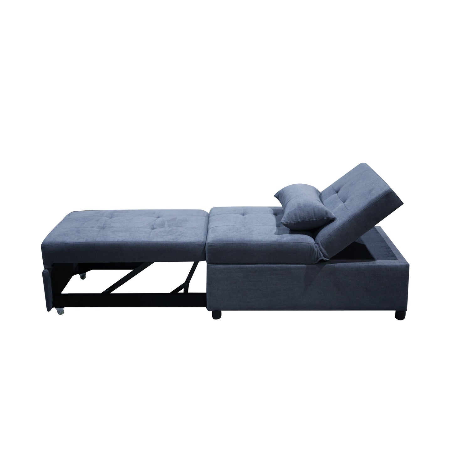 39.8 Single Folding Ottoman Sofa Bed with Adjustable Back and Pillows for Living Room