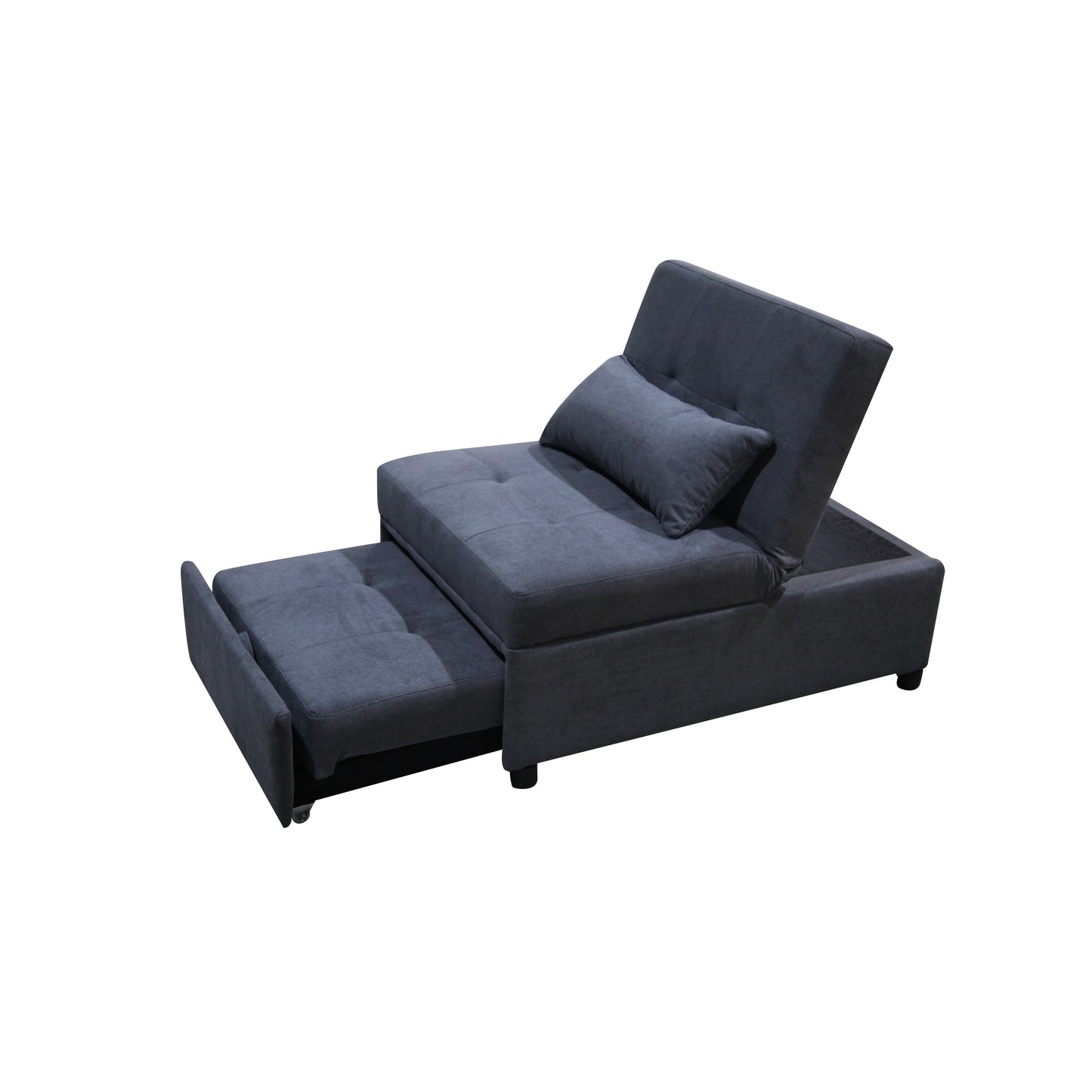 39.8 Single Folding Ottoman Sofa Bed with Adjustable Back and Pillows for Living Room