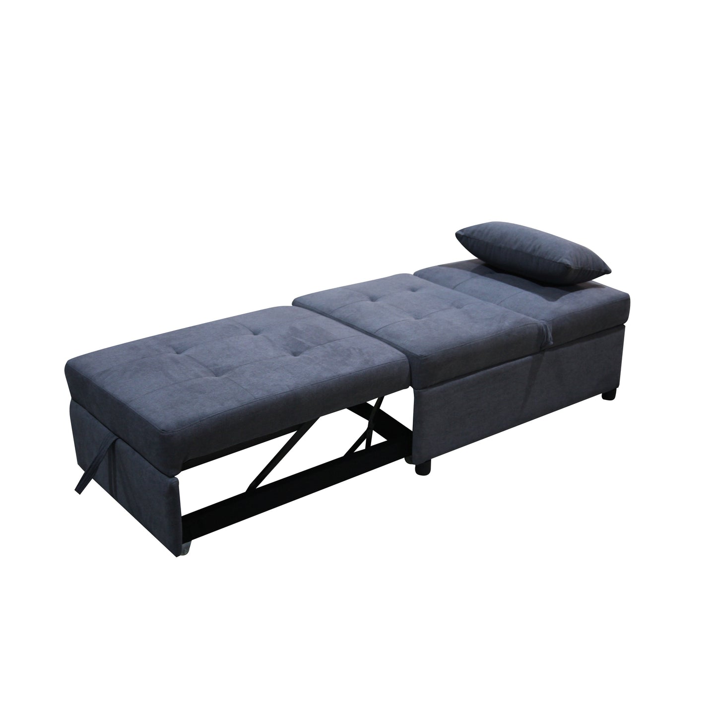 39.8 Single Folding Ottoman Sofa Bed with Adjustable Back and Pillows for Living Room