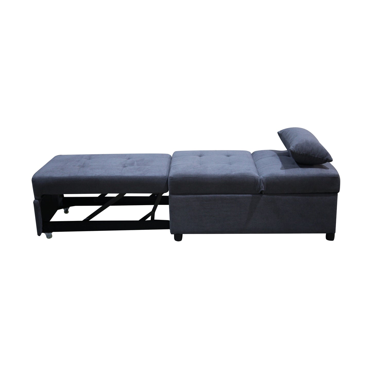 39.8 Single Folding Ottoman Sofa Bed with Adjustable Back and Pillows for Living Room