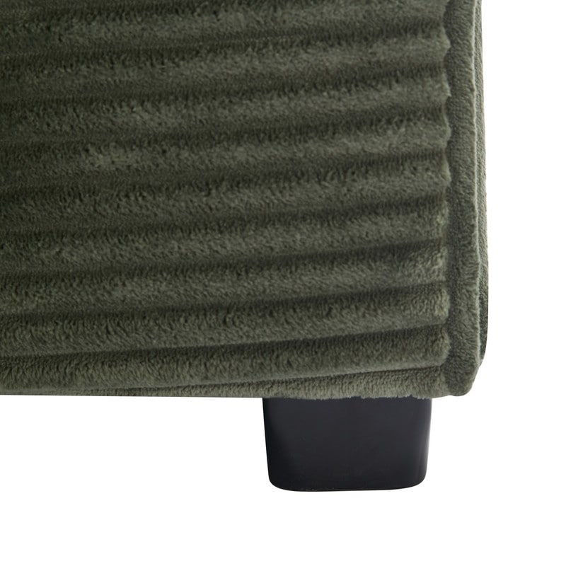 42.12 Corduroy Upholstered Sofa + Ottoman