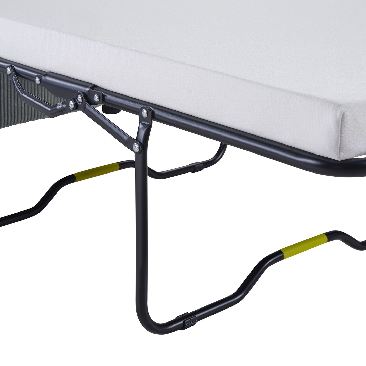 47.2 Corduroy Twin Sleeper Sofa with Foldable Mattress, Side Table, USB Ports, and Storage Pocket