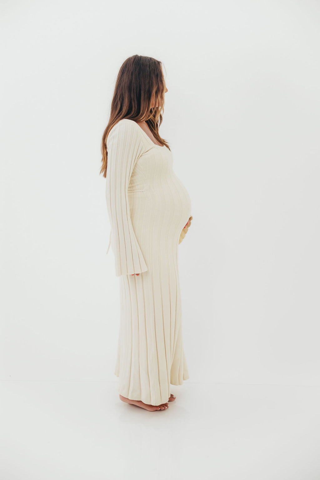 Rowan Square Neck Maxi Dress in Cream