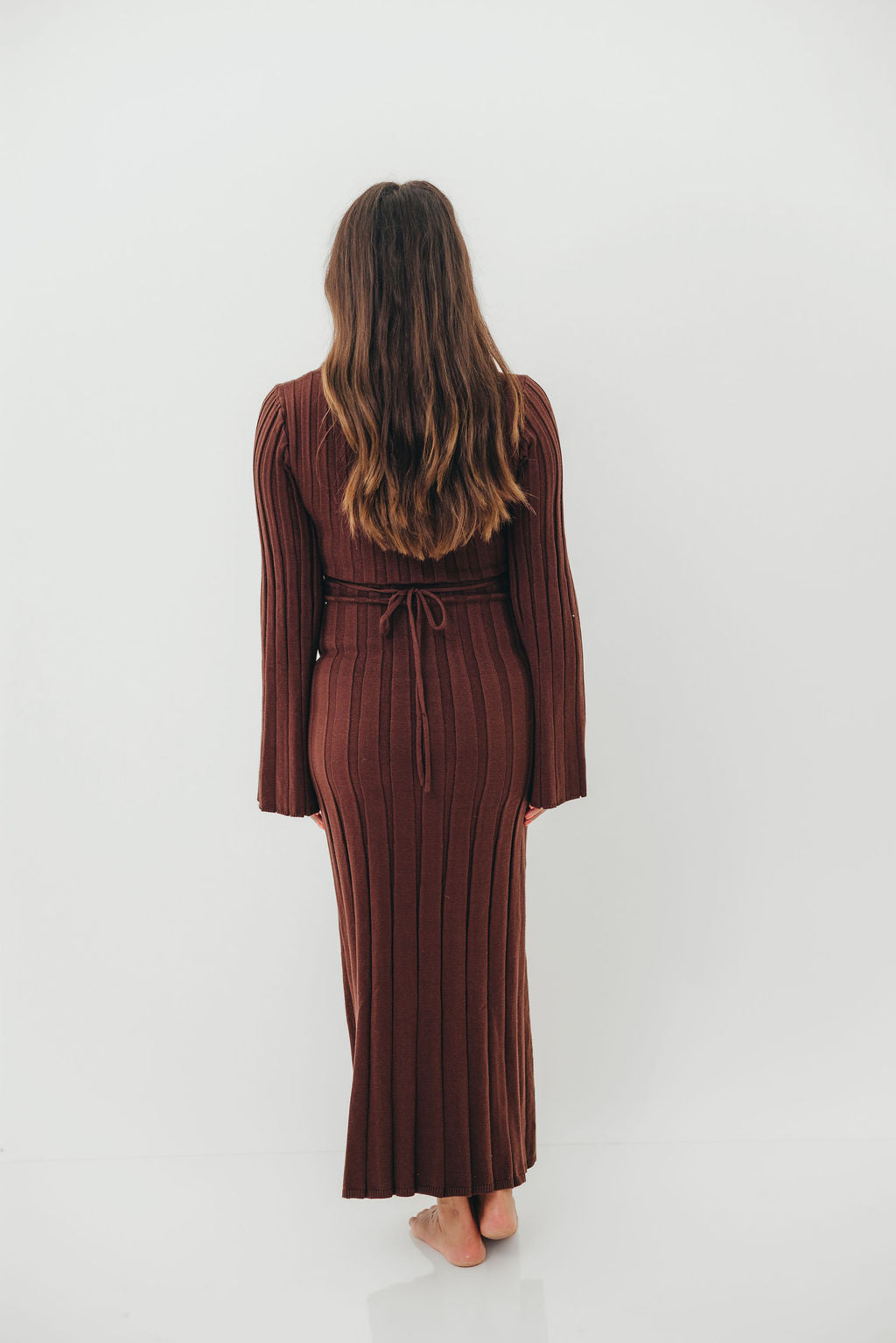 Hearth V-Neck Maxi Dress in Brown - Bump Friendly