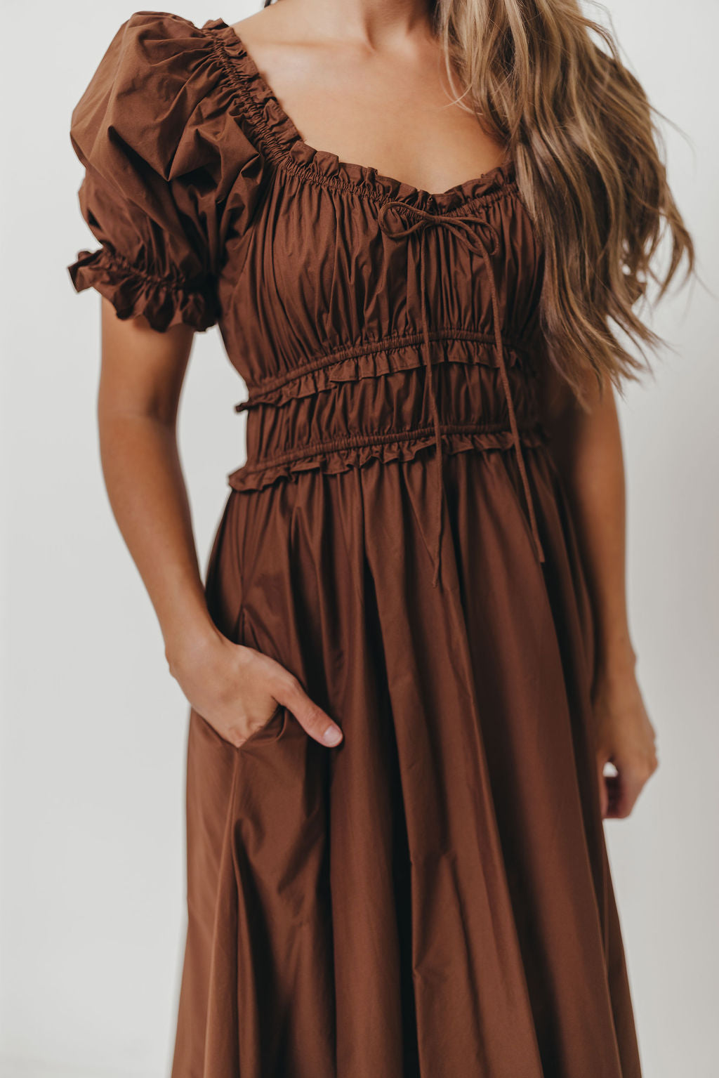 Sydnee Cotton Maxi Dress in Chocolate Brown - Bump Friendly - Restocking in Nov