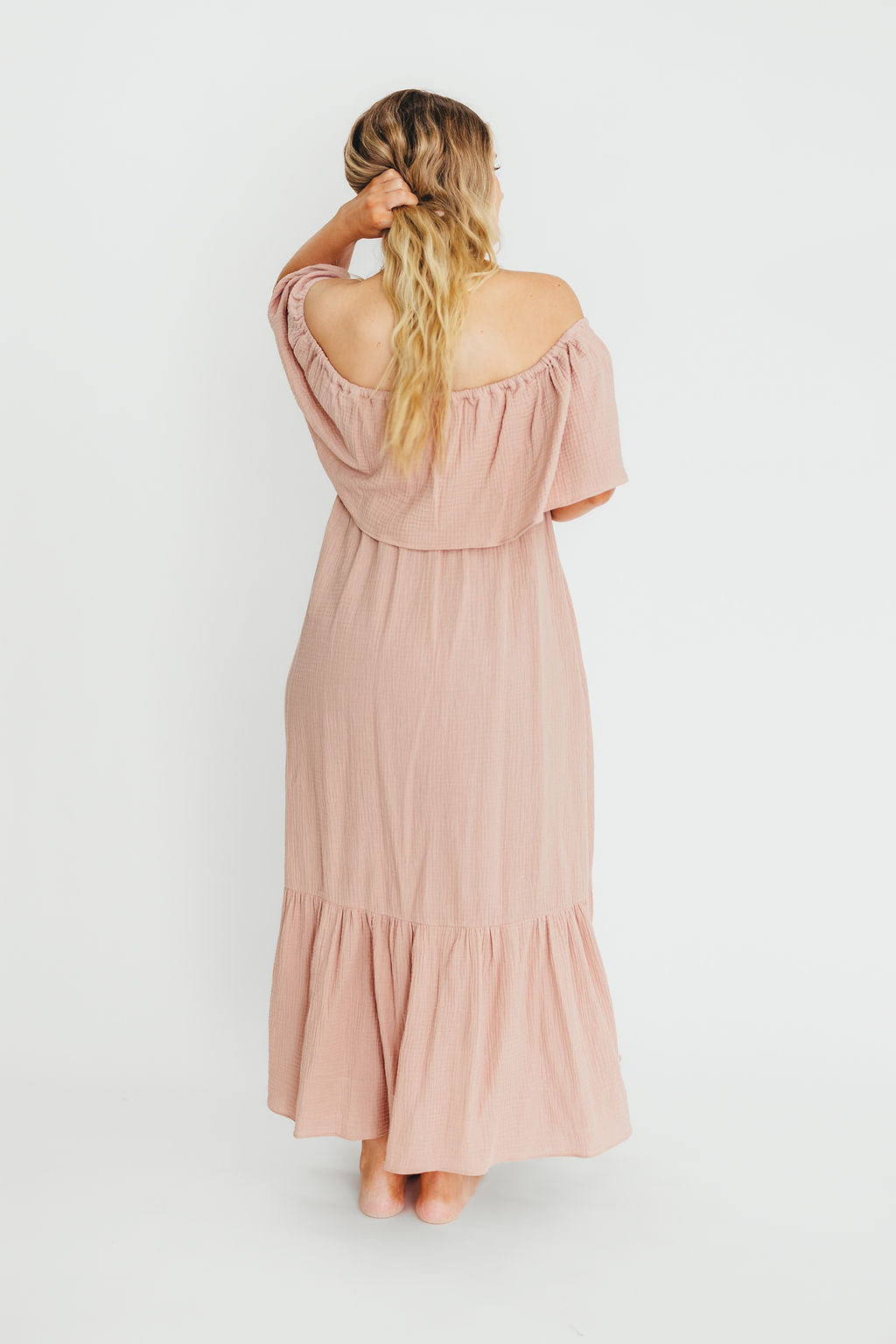 Josie 100% Cotton Maxi Dress in Rose - Bump & Nursing Friendly