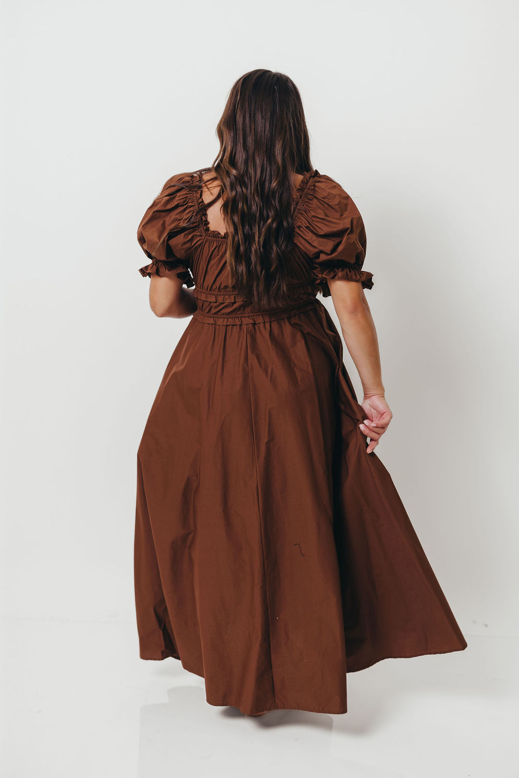 Sydnee Cotton Maxi Dress in Chocolate Brown - Bump Friendly - Restocking in Nov