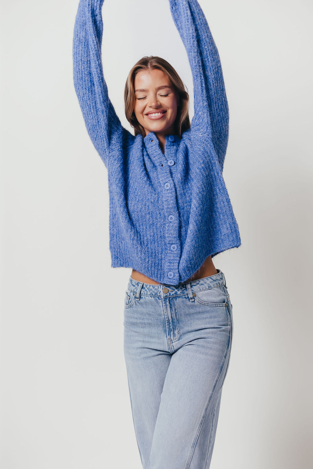 Jacques Cardigan Top in Cobalt Blue