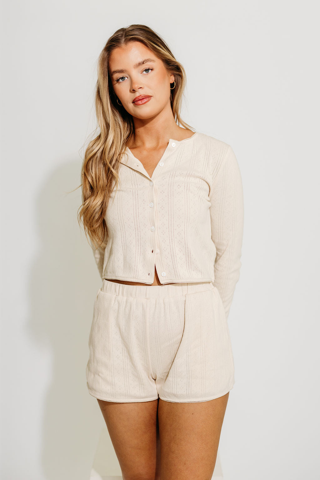 Andie Pointelle Short in Cream