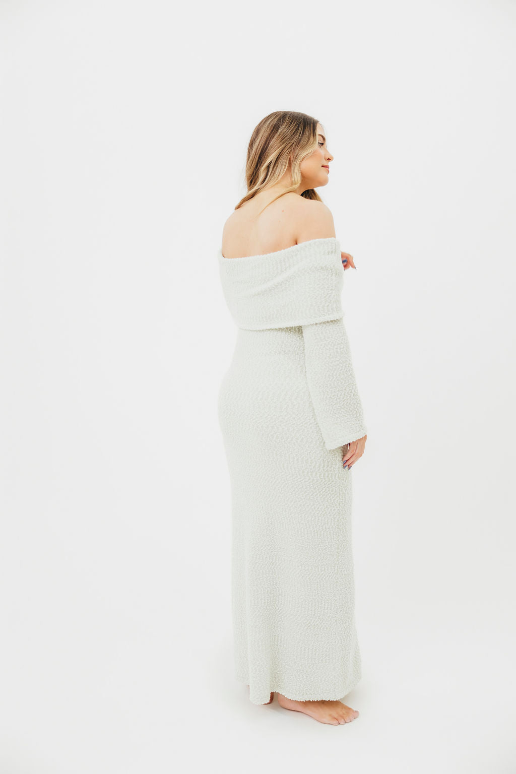 Nora Knit Maxi Dress in Seafoam- Bump Friendly