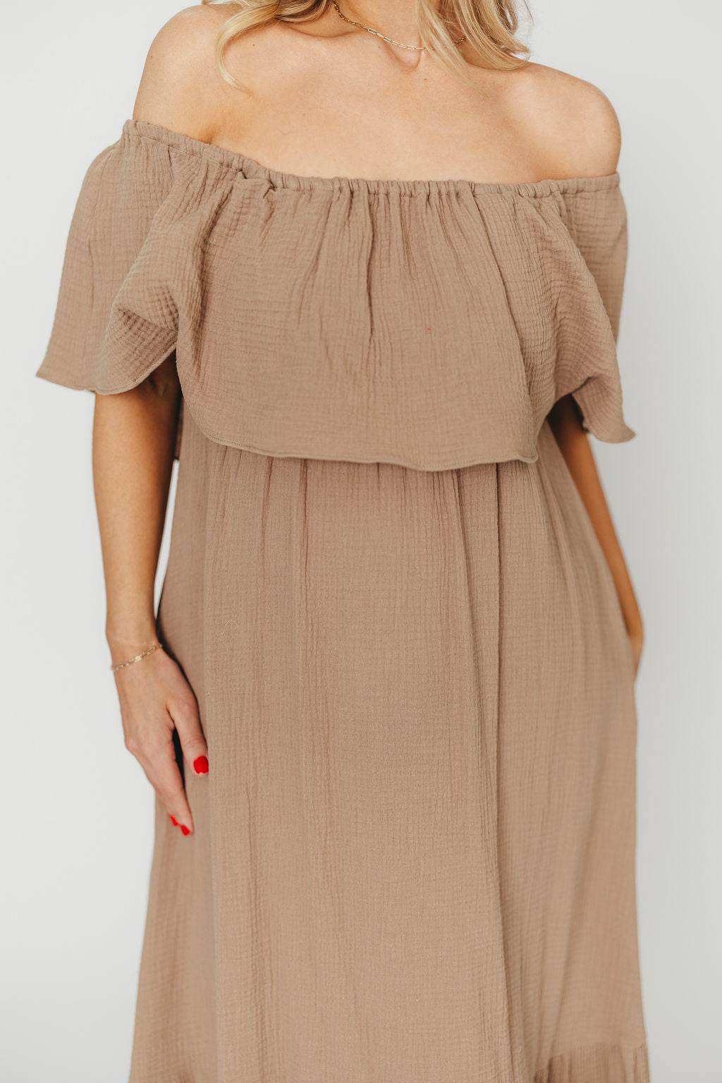 Josie 100% Cotton Maxi Dress in Dry Thyme - Bump & Nursing Friendly