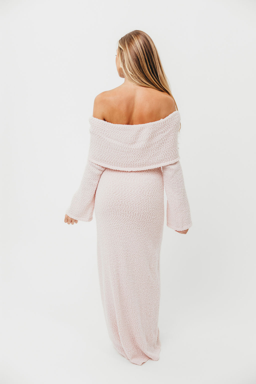 Nora Knit Maxi Dress in Dusty Pink - Bump Friendly