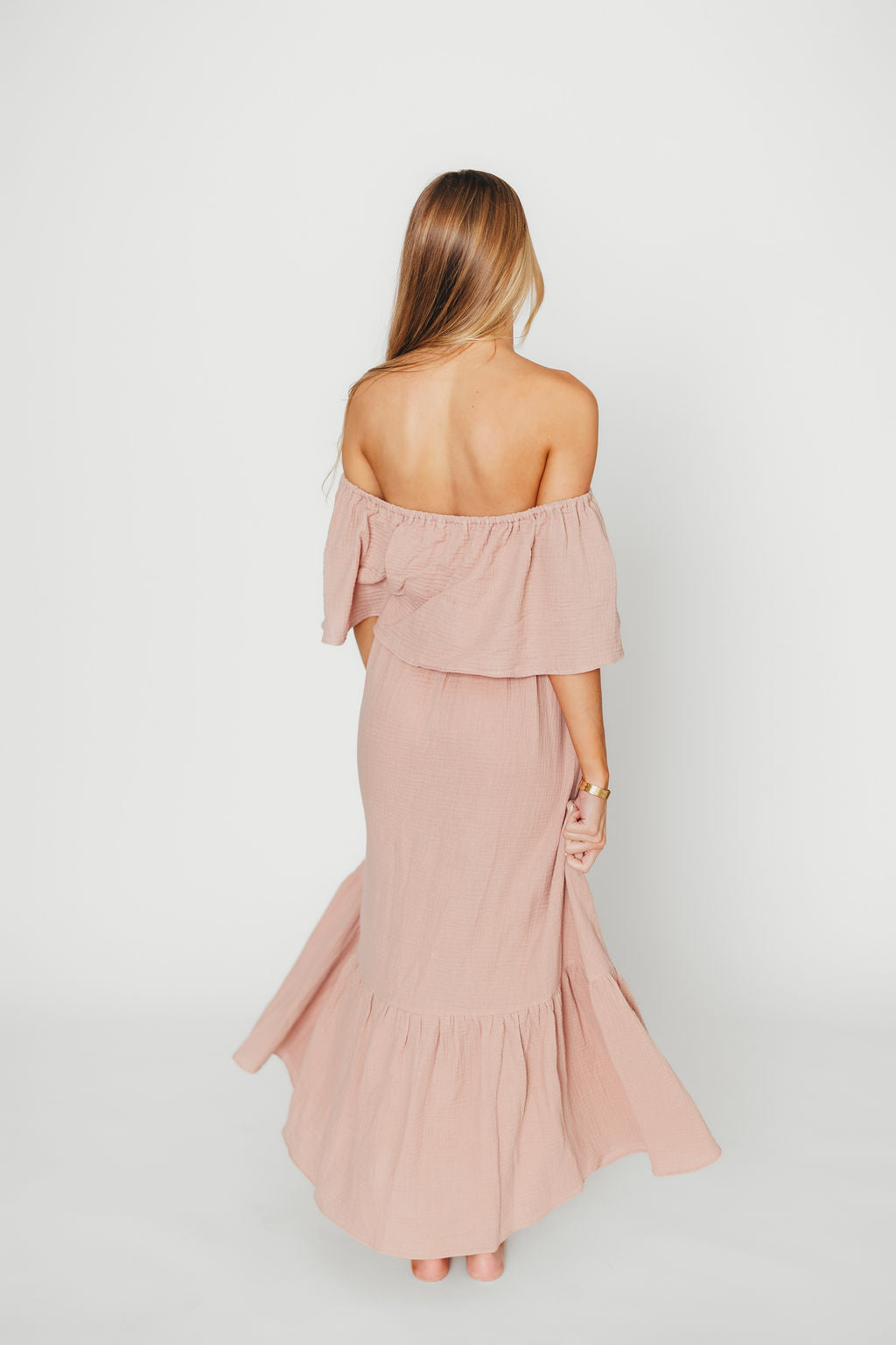 Josie 100% Cotton Maxi Dress in Rose - Bump & Nursing Friendly