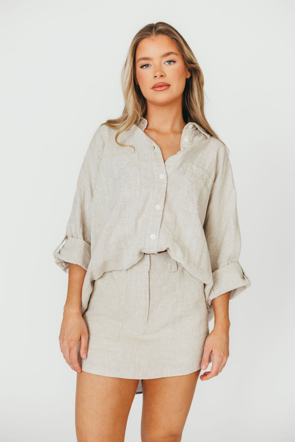 Suki Linen Skort in Linen