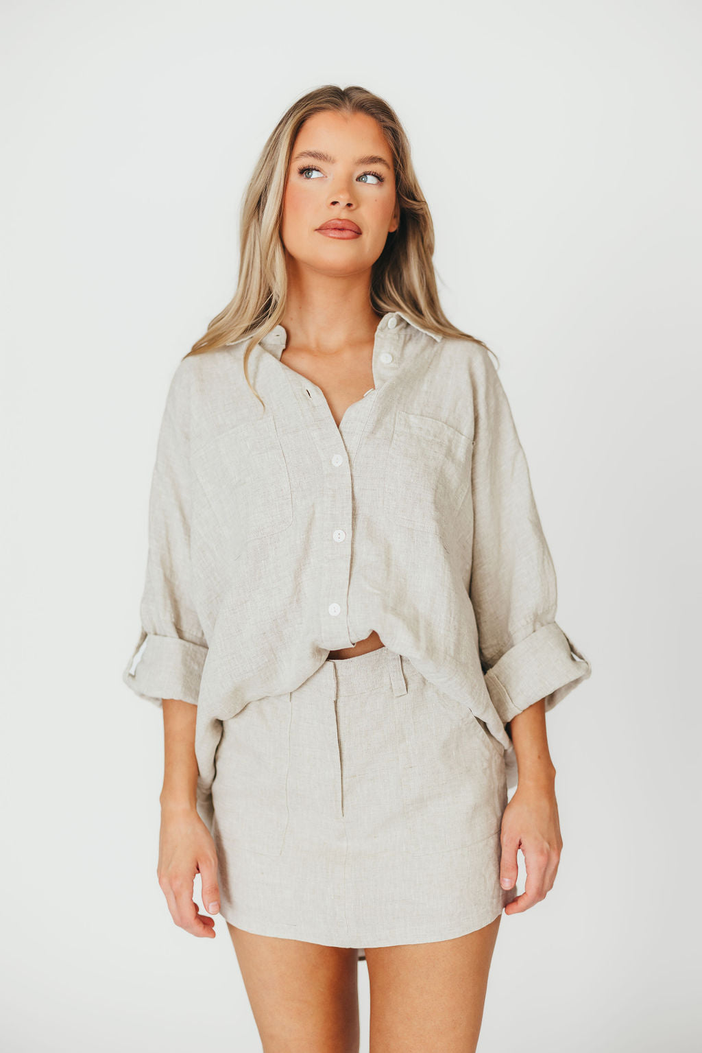 Suki Linen Skort in Linen