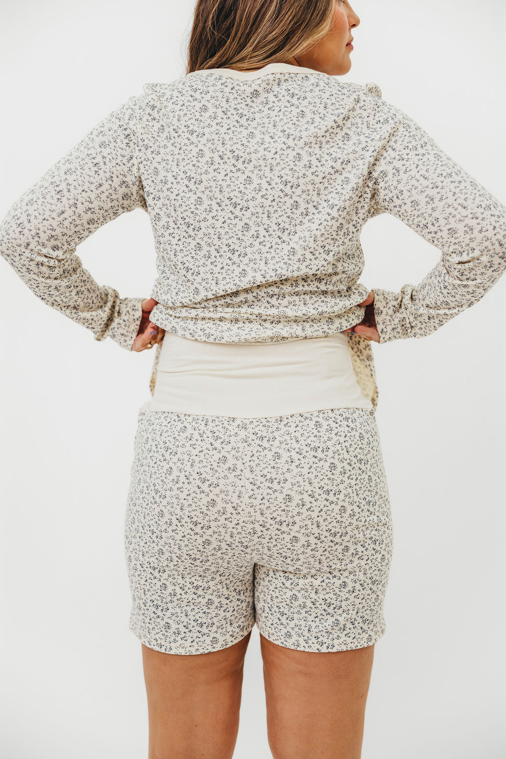 Rori Maternity Pajama Set in Ivory - Bump Friendly