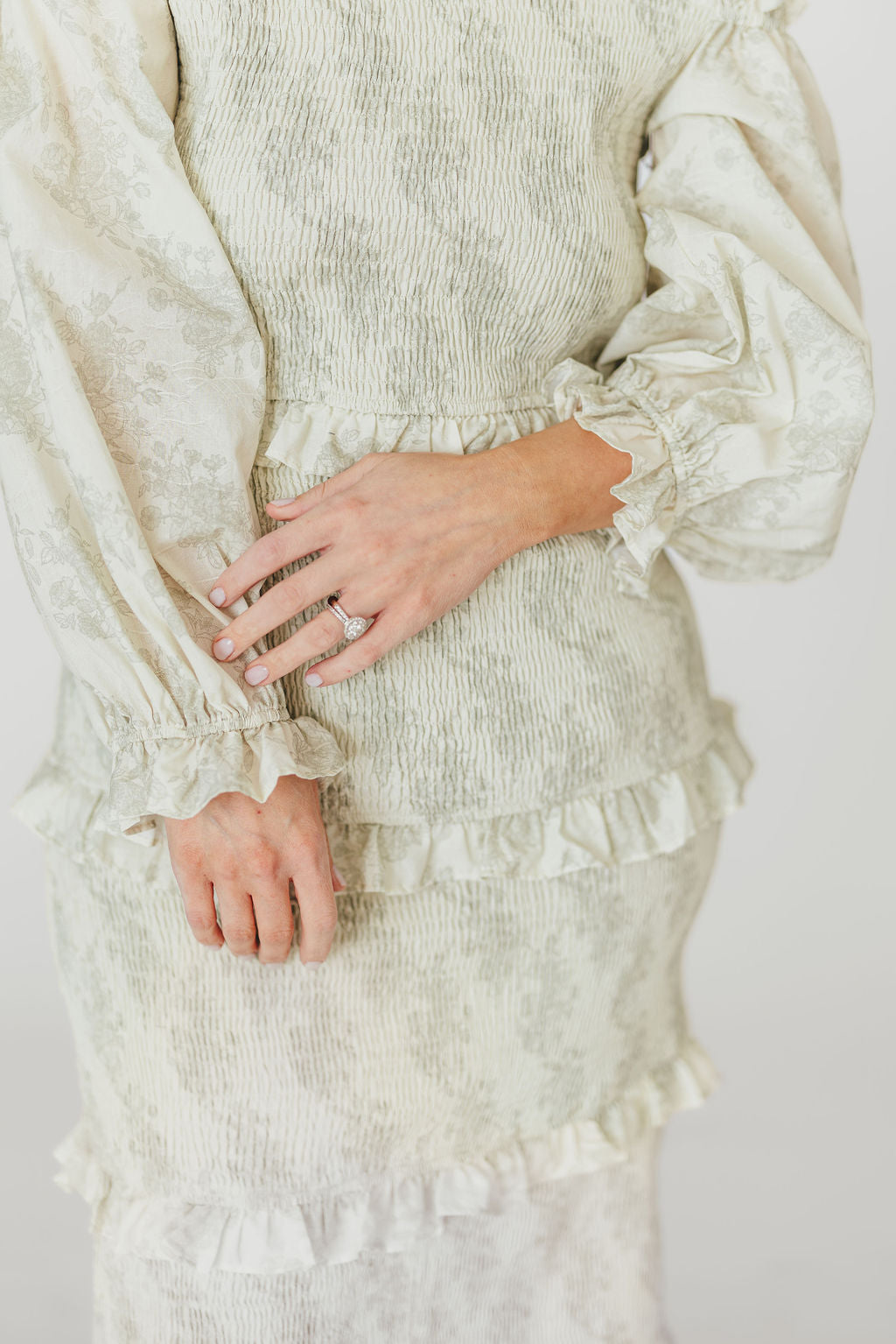 The Chloe Midi Dress in Sage - Bump Friendly