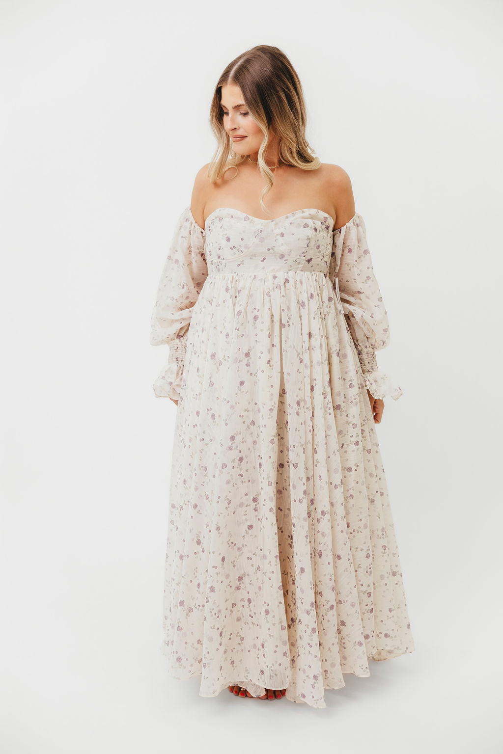 Dear Lily Maxi Dress in Lilac - Bump Friendly