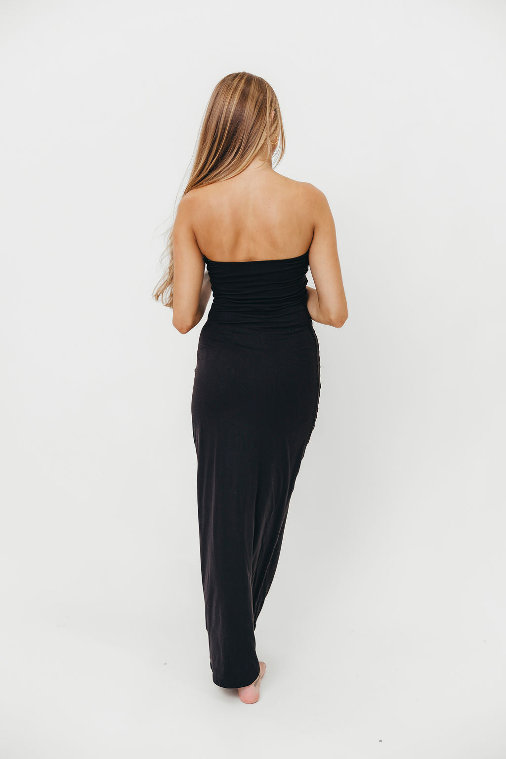 Jade Butter Soft Double Lined Maxi Dress in Black - Bump Friendly