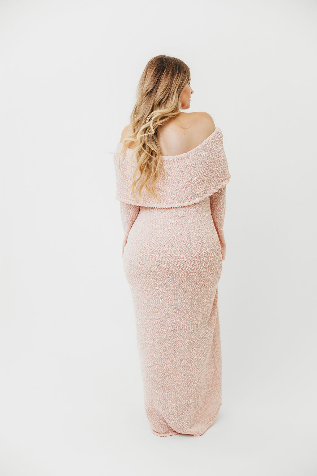 Nora Knit Maxi Dress in Dusty Pink - Bump Friendly