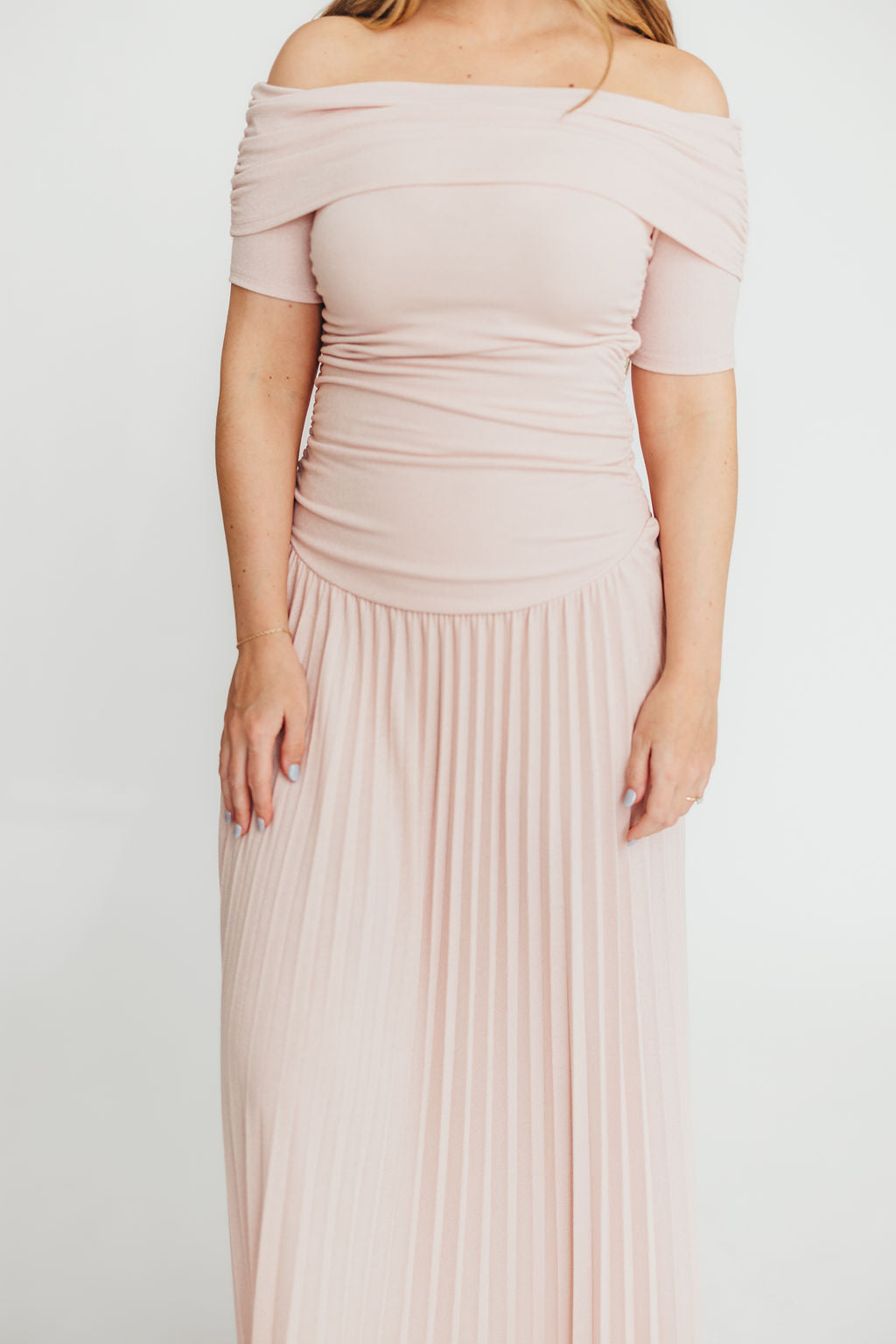 The Lennox Maxi Dress in Dusty Pink