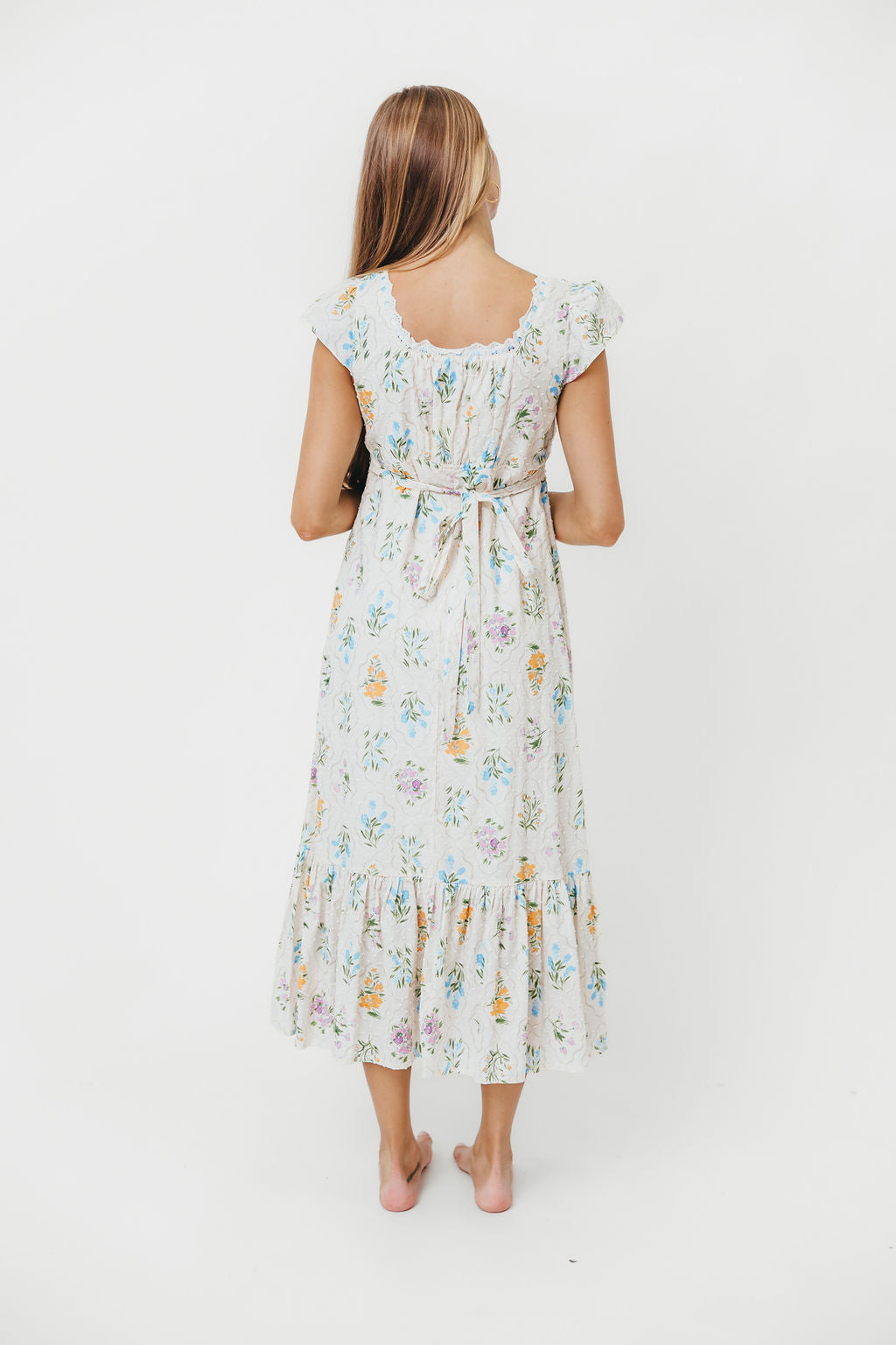 Chala Maxi Dress in Cream Floral
