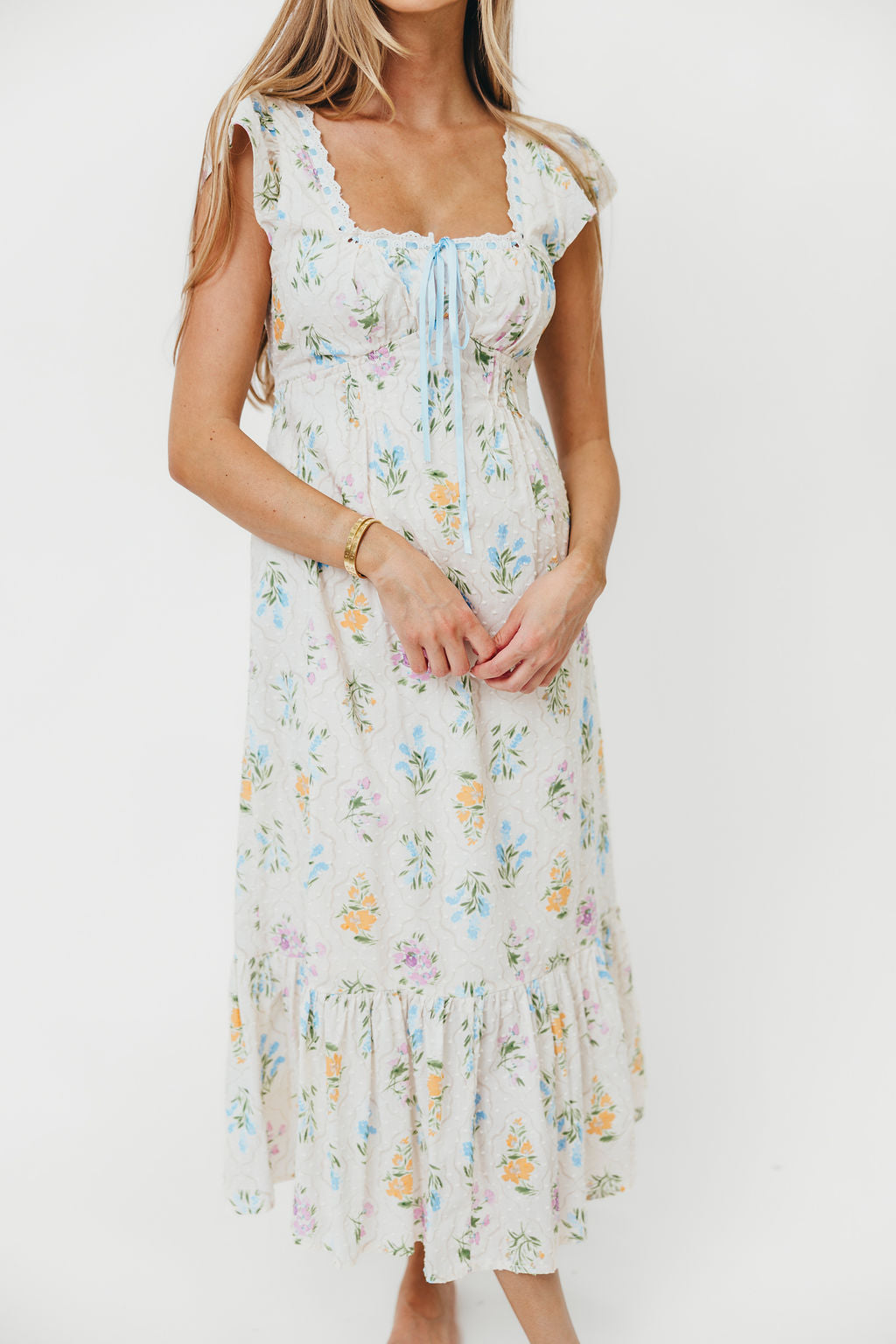 Chala Maxi Dress in Cream Floral