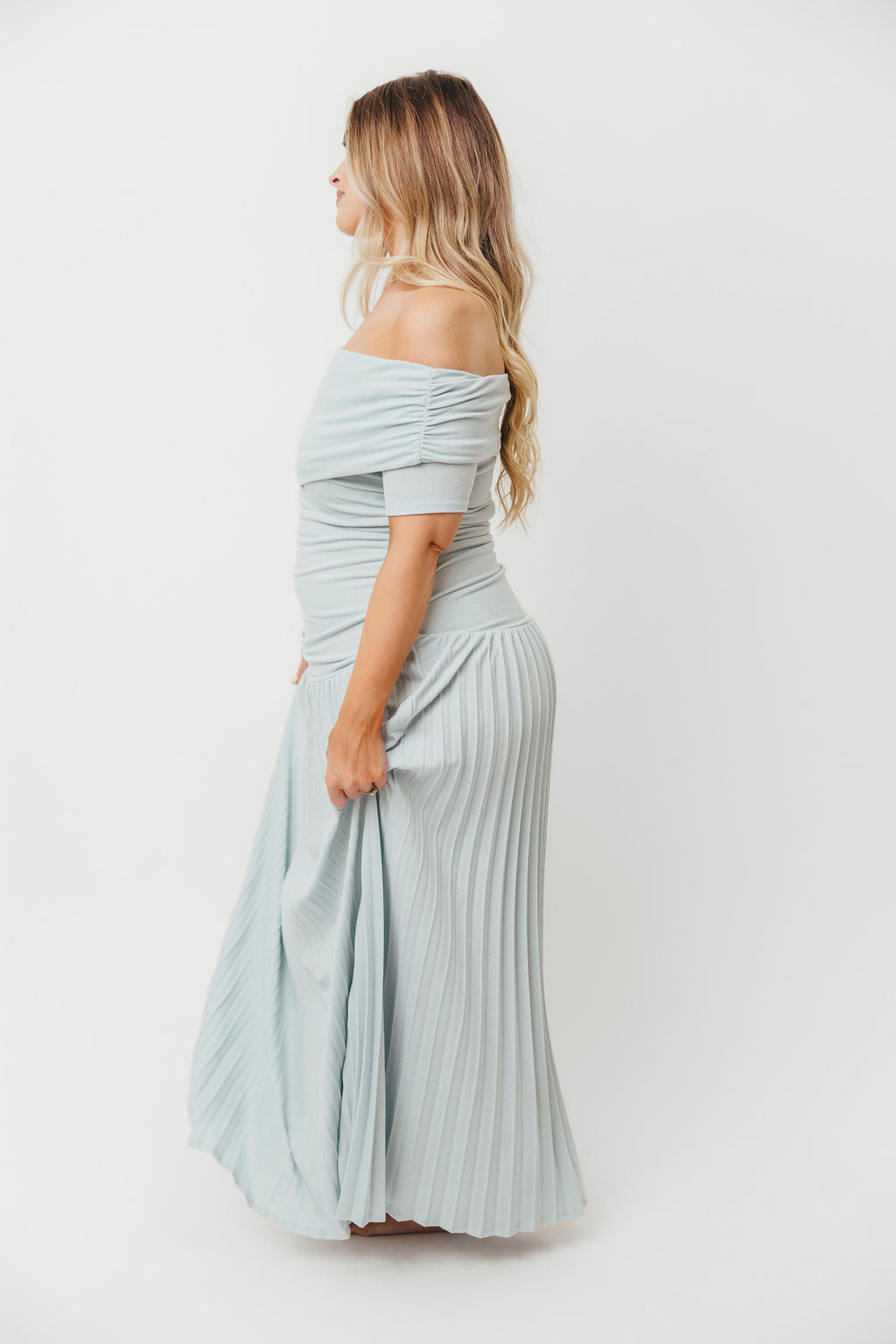 The Lennox Maxi Dress in Dusty Blue