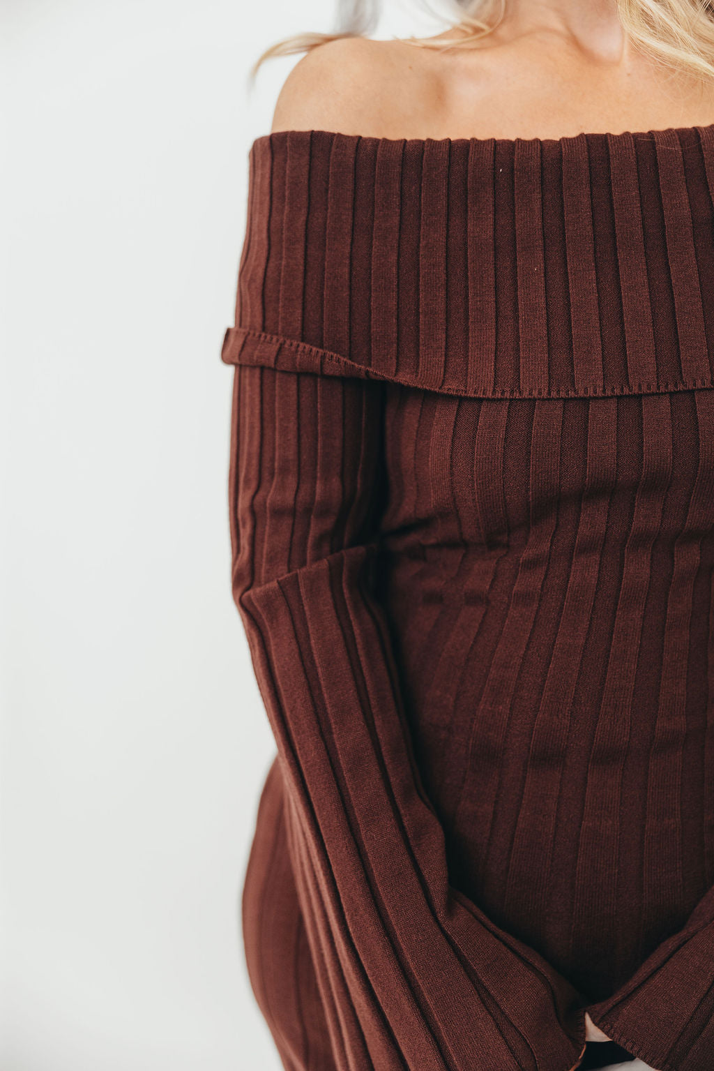 Evella Maxi Dress in Brown - Bump Friendly