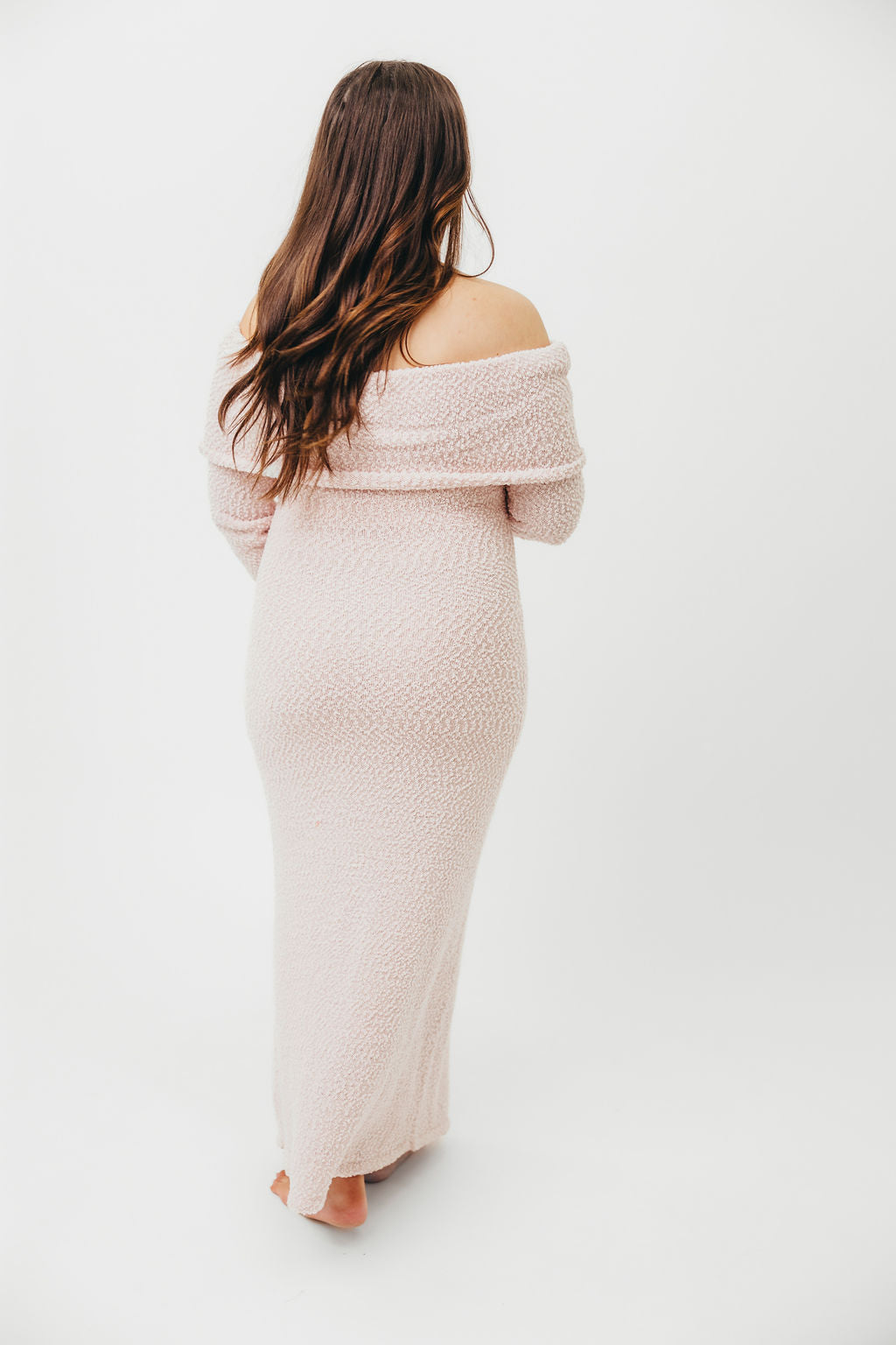 Nora Knit Maxi Dress in Dusty Pink - Bump Friendly