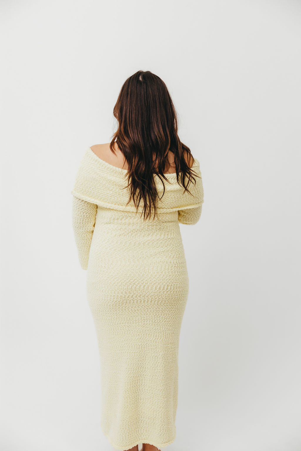 Nora Knit Maxi Dress in Butter Yellow- Bump Friendly