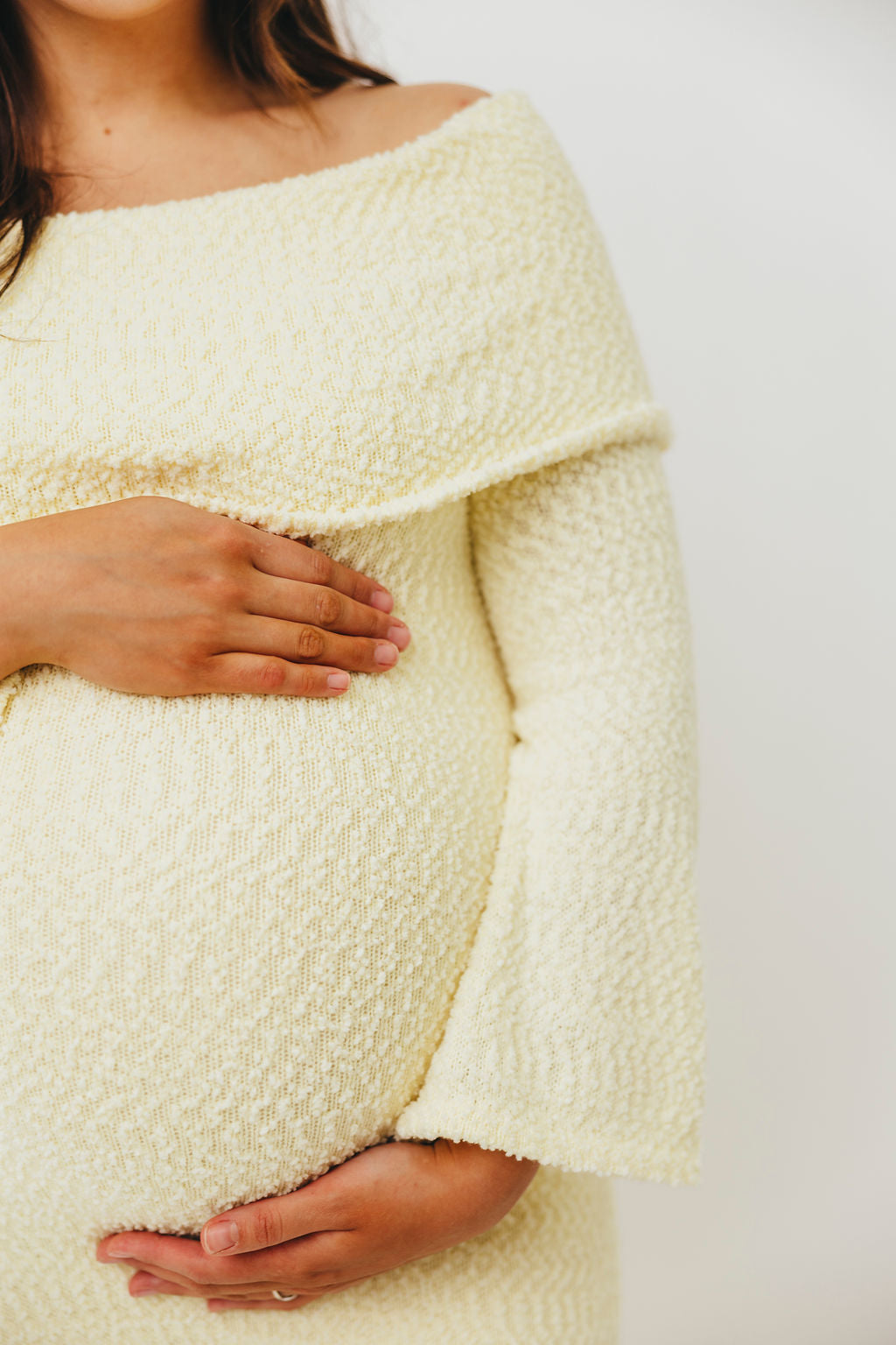 Nora Knit Maxi Dress in Butter Yellow- Bump Friendly
