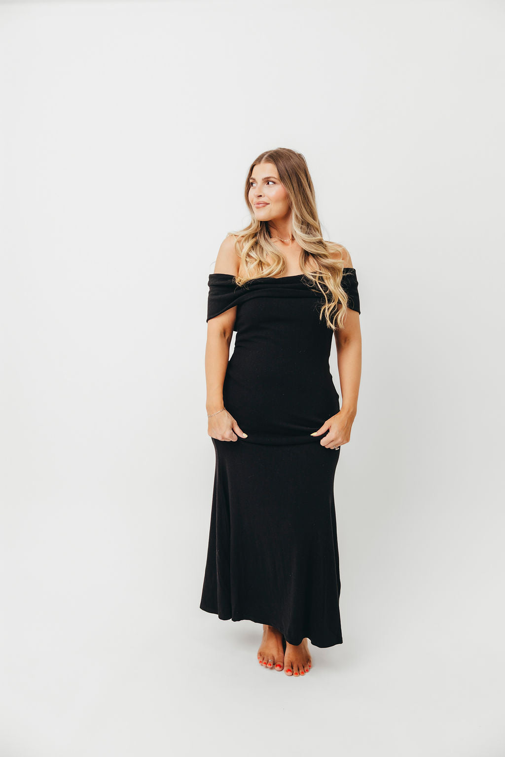 Monroe Maxi Dress in Black - Bump Friendly