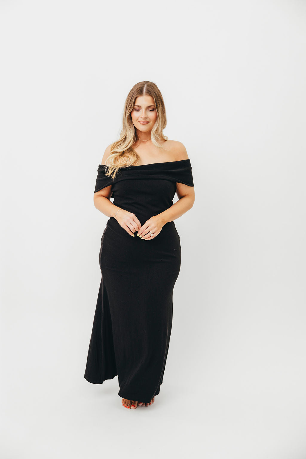 Monroe Maxi Dress in Black - Bump Friendly