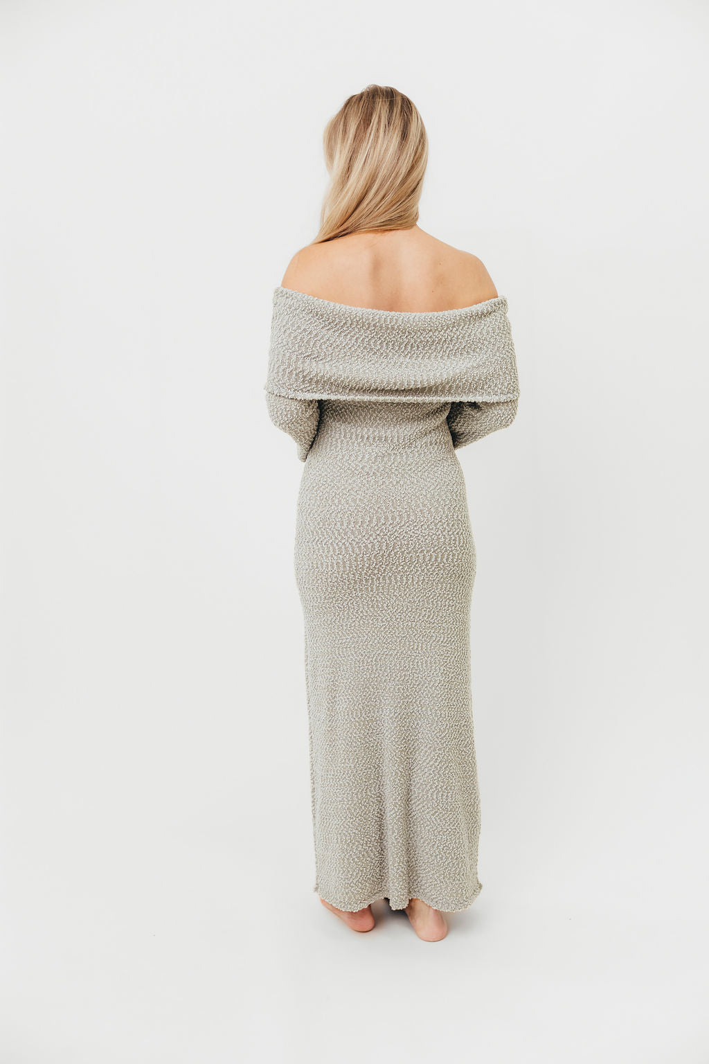 Nora Knit Maxi Dress in Dusty Sage - Bump Friendly