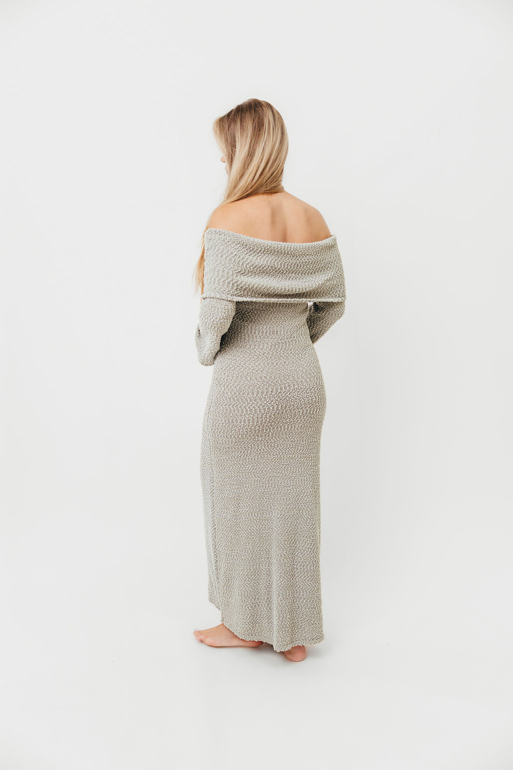 Nora Knit Maxi Dress in Dusty Sage - Bump Friendly